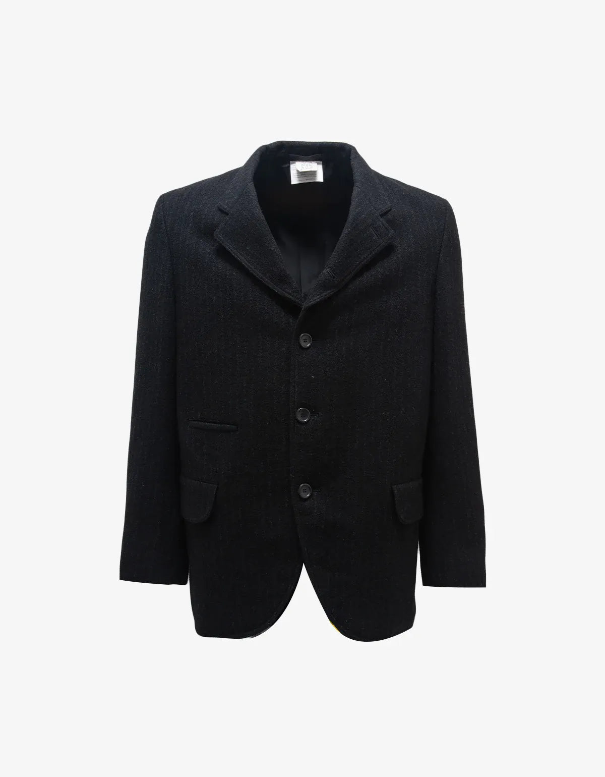 Comme Des Garçons Black Wool Pinstripe Blazer XJ-01054M