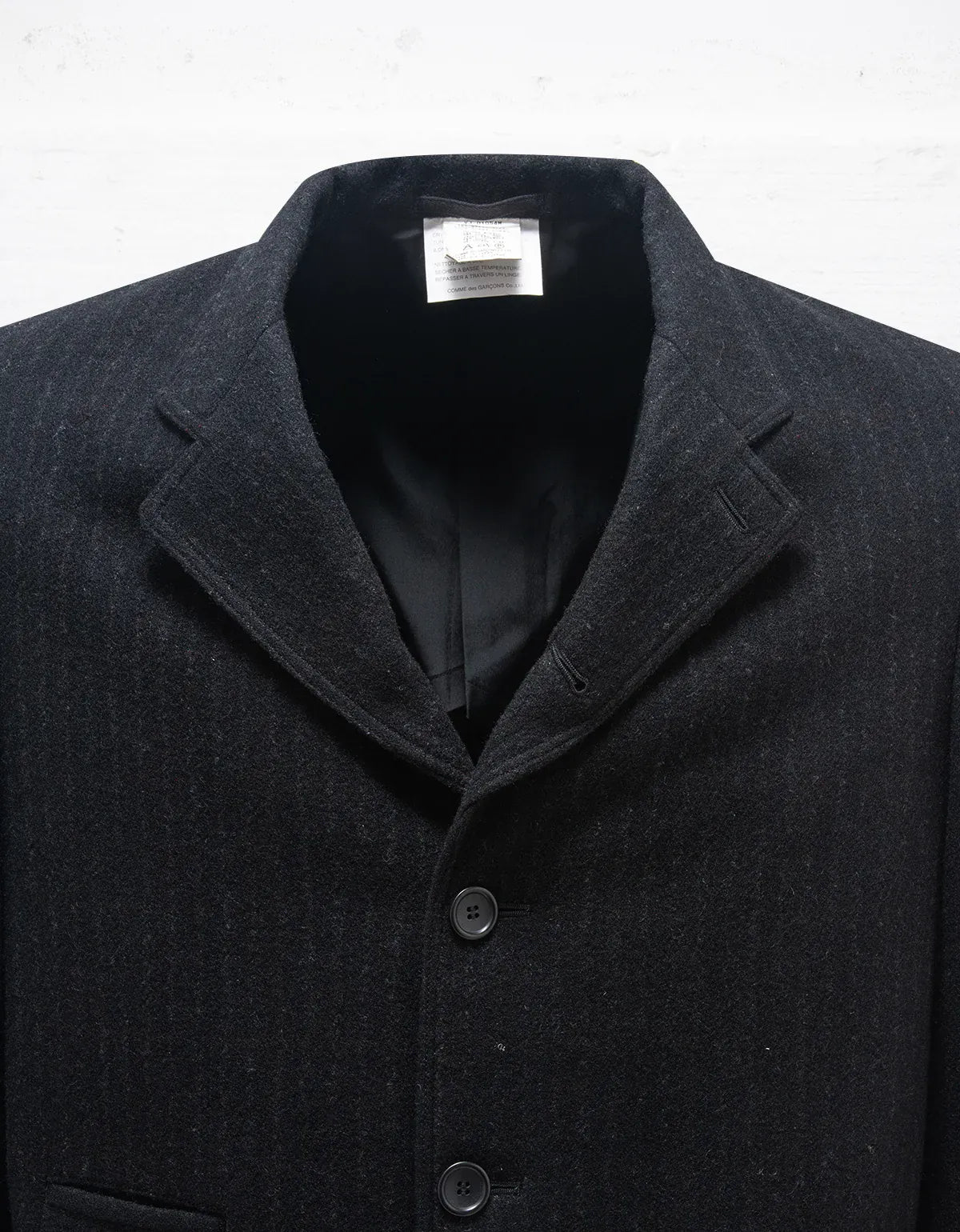 Comme Des Garçons Black Wool Pinstripe Blazer XJ-01054M