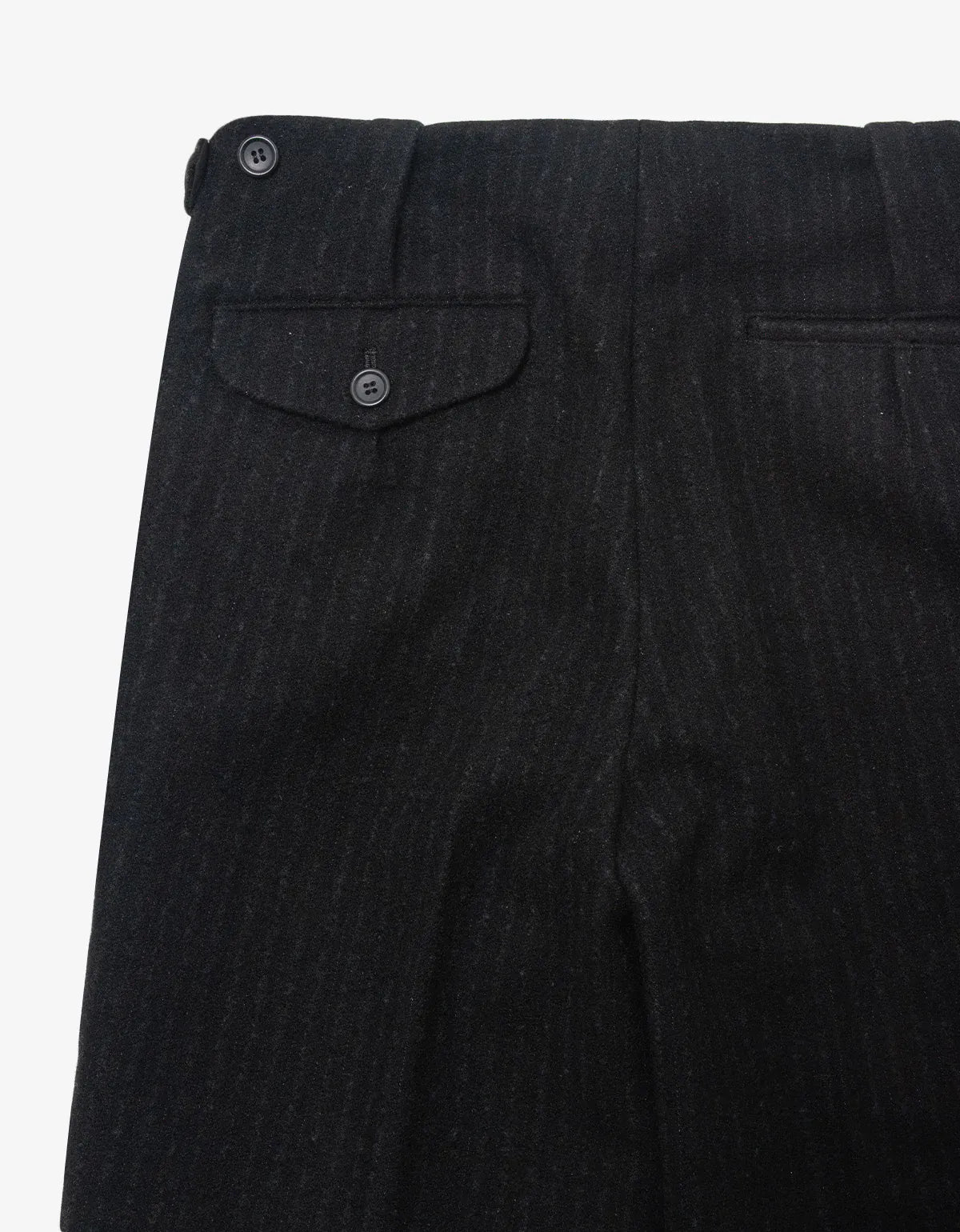 Comme Des Garçons Black Wool Pinstripe Trousers