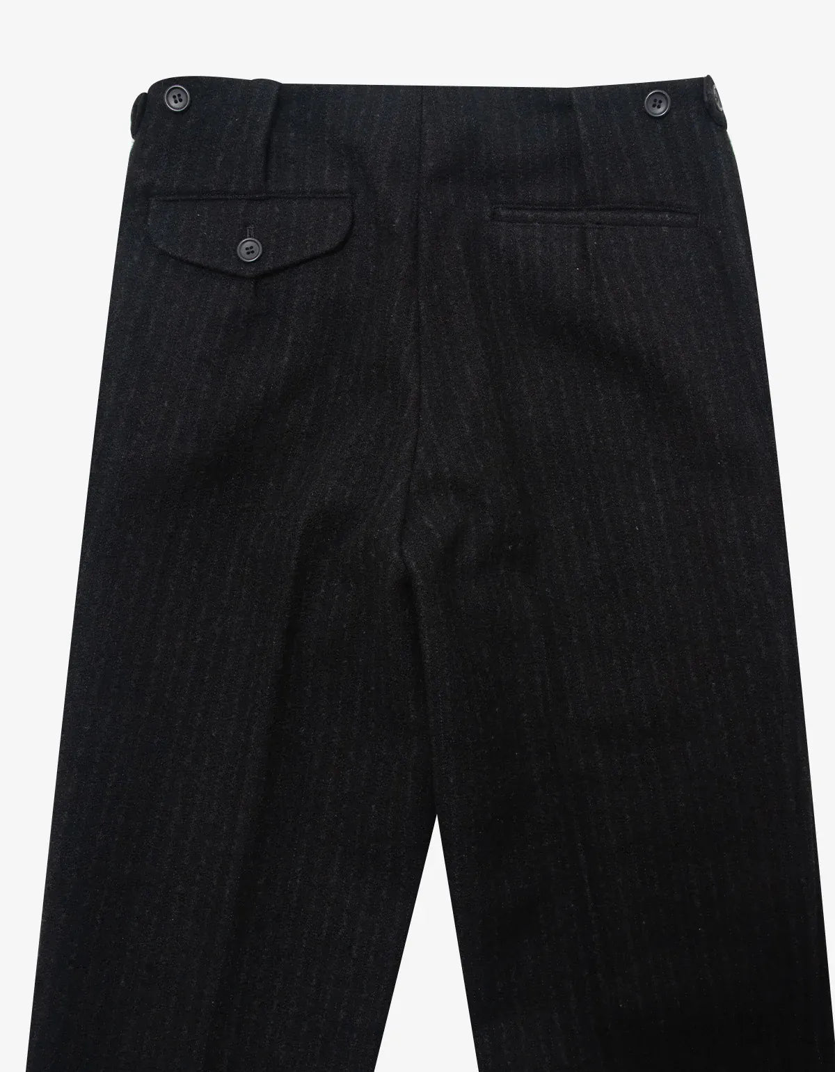 Comme Des Garçons Black Wool Pinstripe Trousers