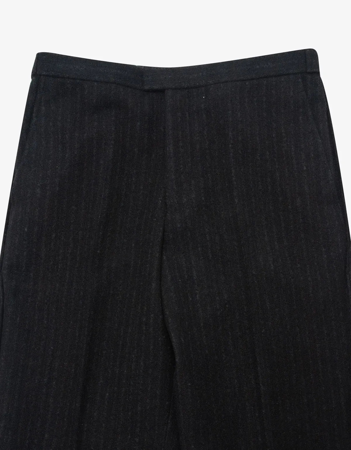 Comme Des Garçons Black Wool Pinstripe Trousers