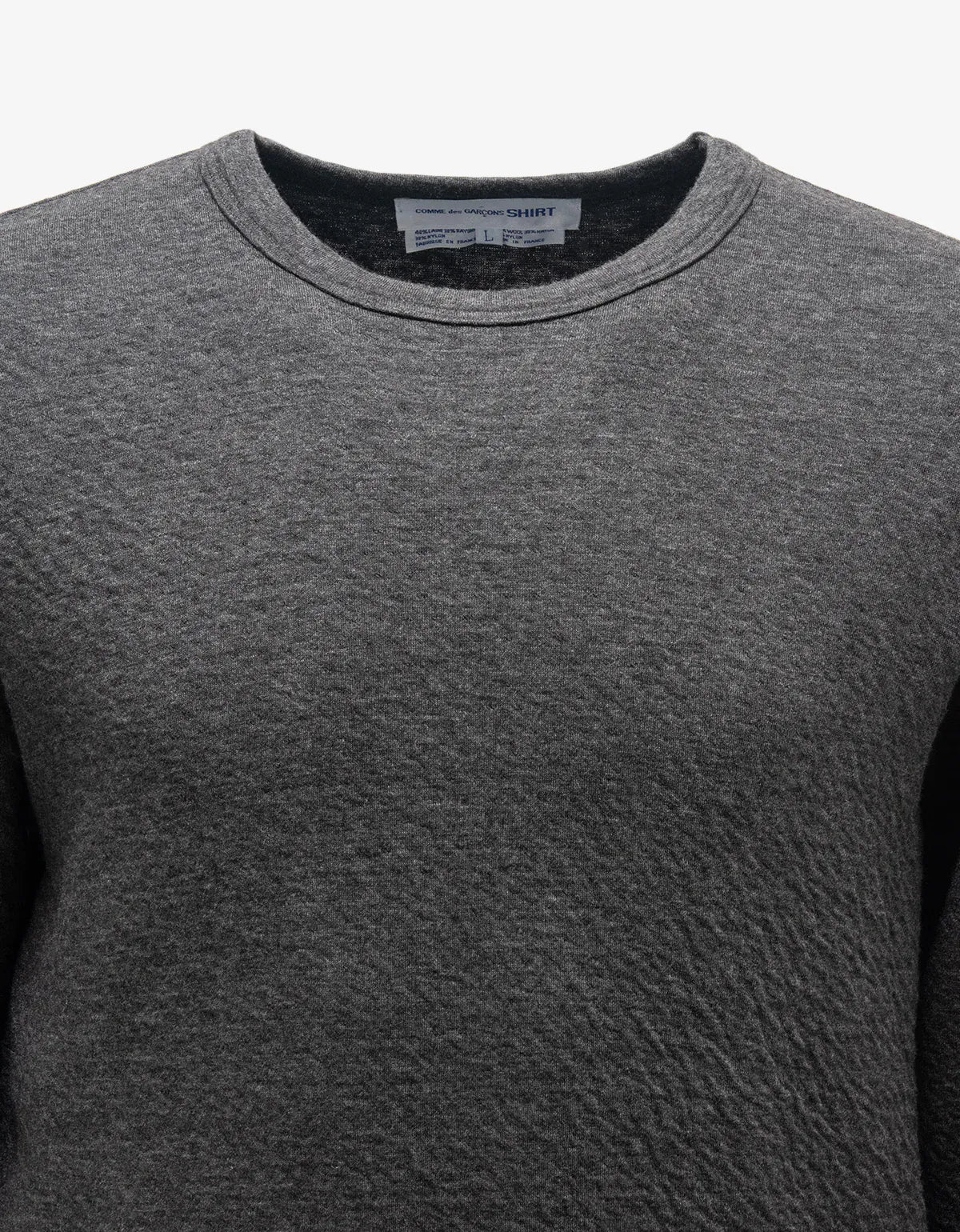 Comme Des Garçons Shirt Grey Lightweight Wool Knit