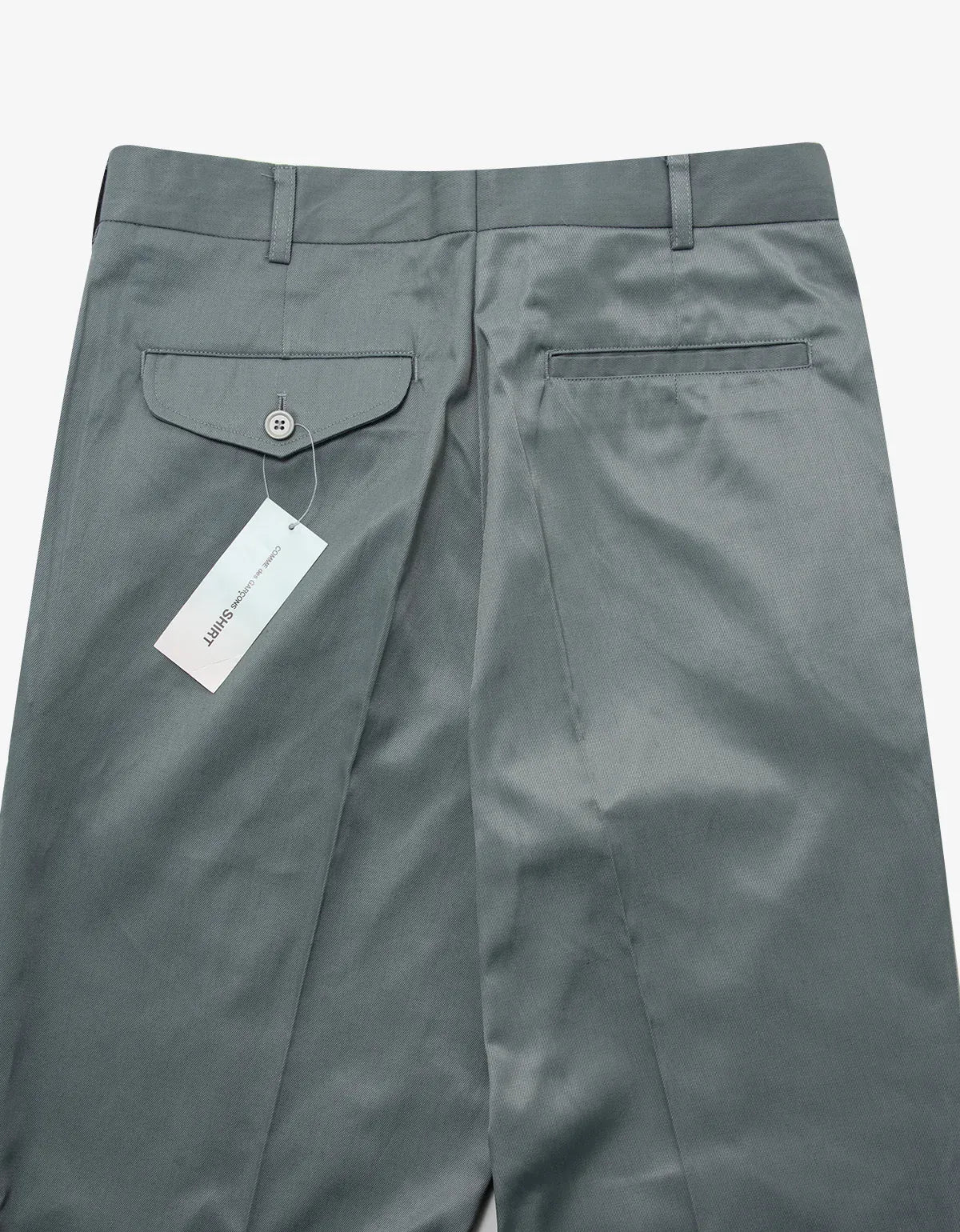 Comme Des Garçons Shirt Grey Tapered Twill Trousers