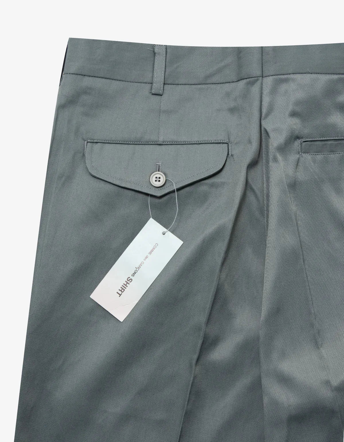 Comme Des Garçons Shirt Grey Tapered Twill Trousers
