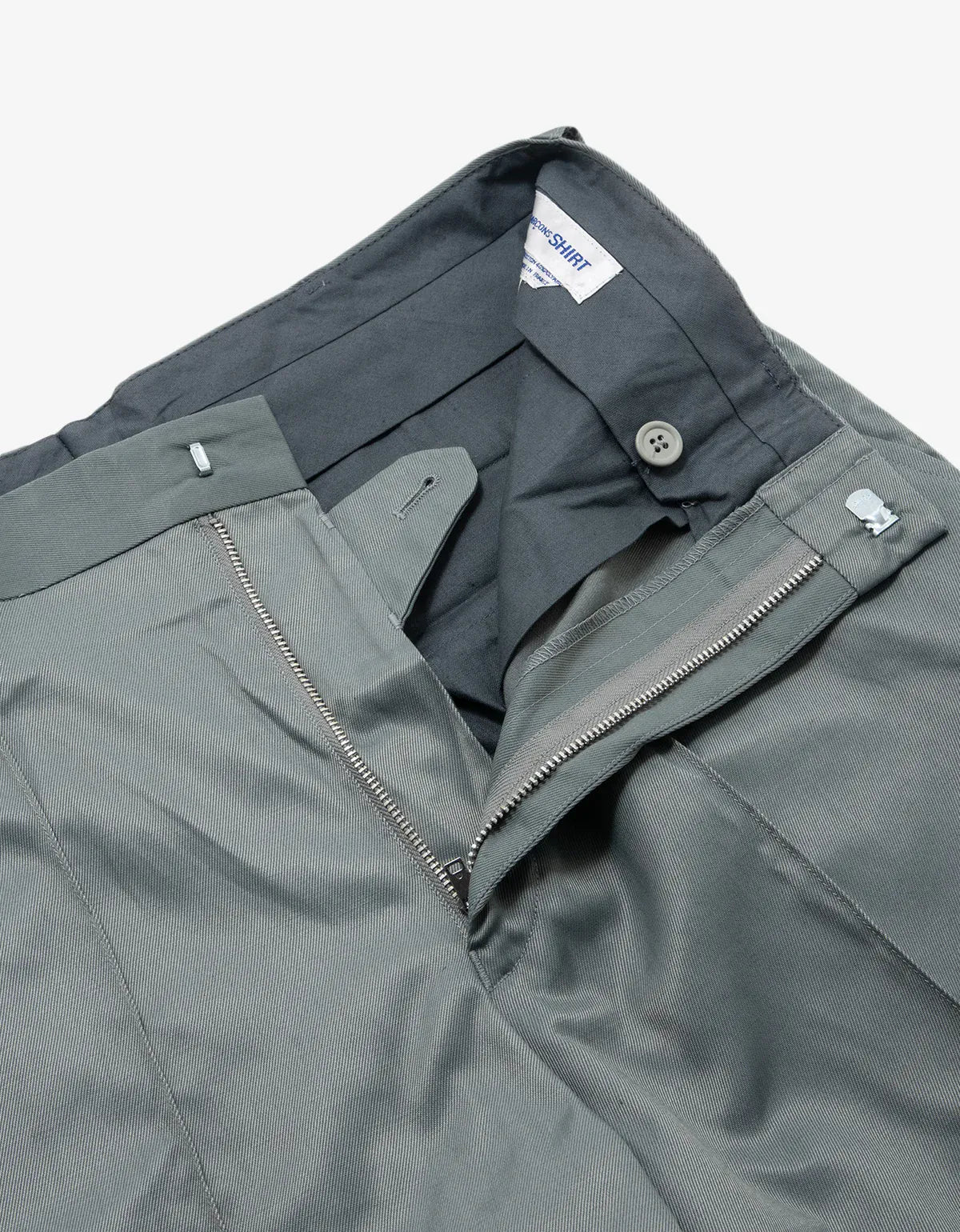 Comme Des Garçons Shirt Grey Tapered Twill Trousers
