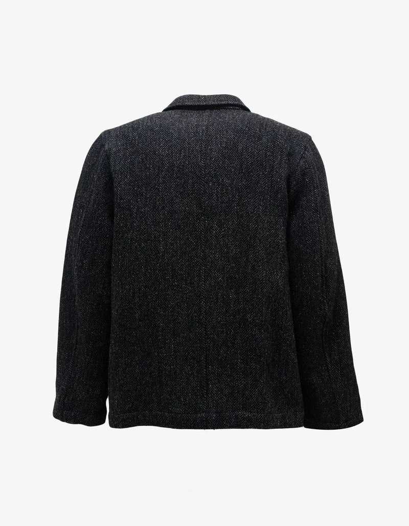 Comme Des Garçons Shirt Grey Wool Herringbone Work Jacket – mens