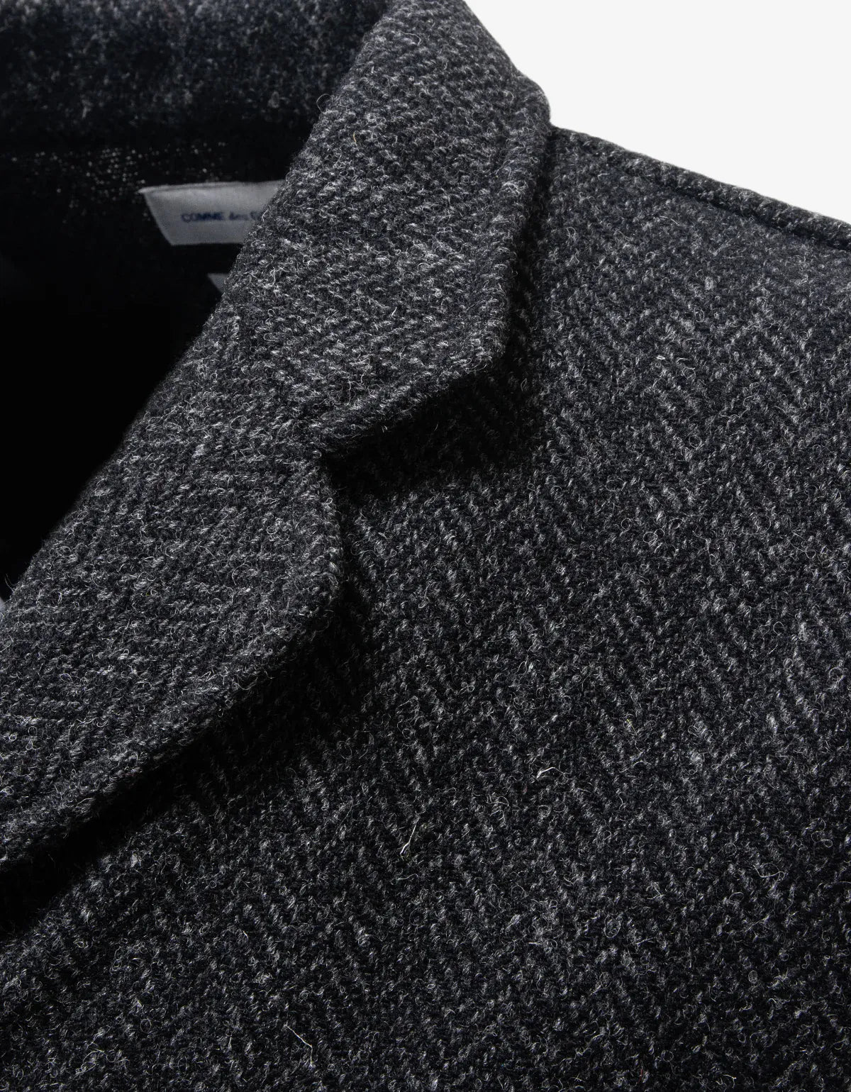 Comme Des Garçons Shirt Grey Wool Herringbone Work Jacket