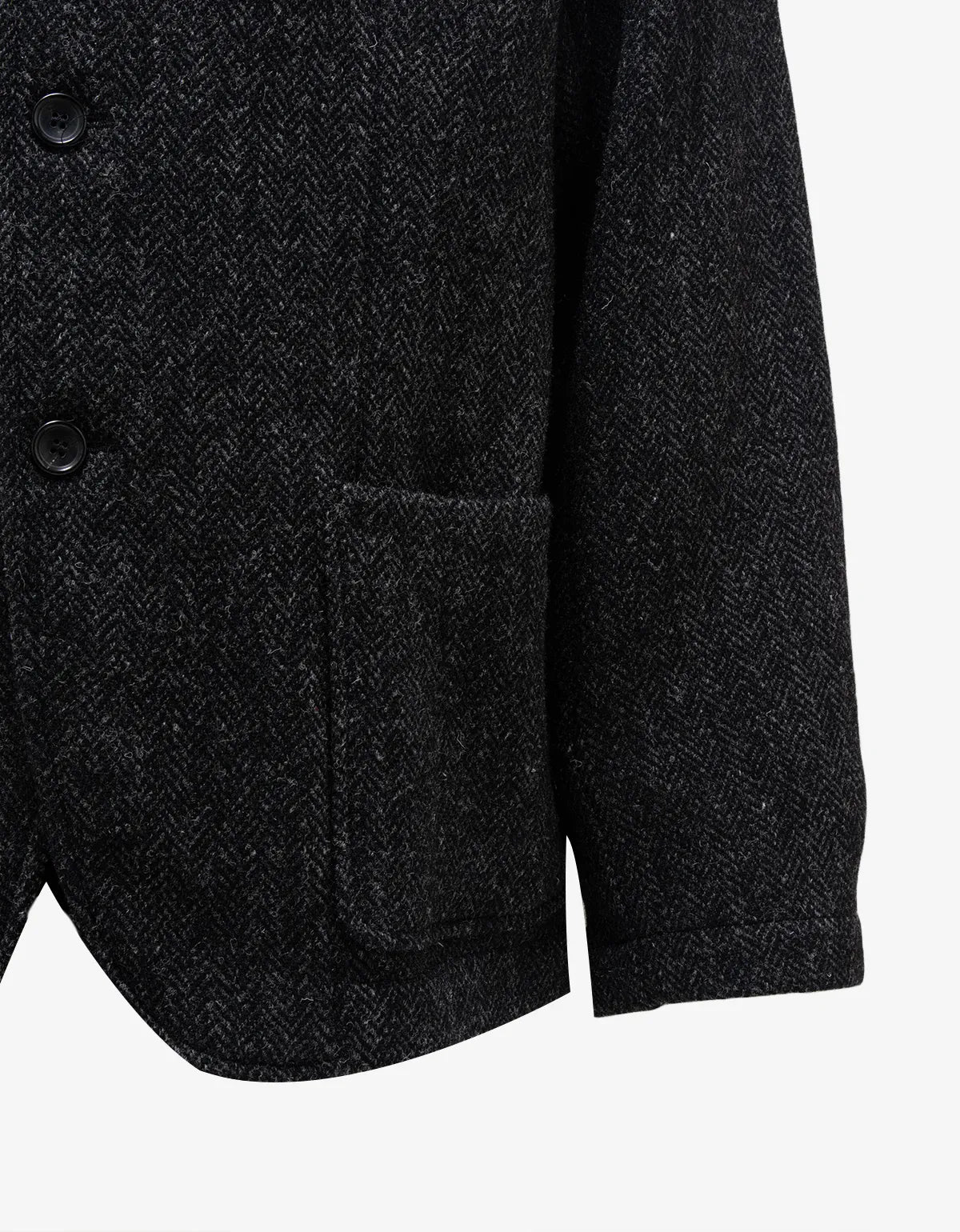 Comme Des Garçons Shirt Grey Wool Herringbone Work Jacket