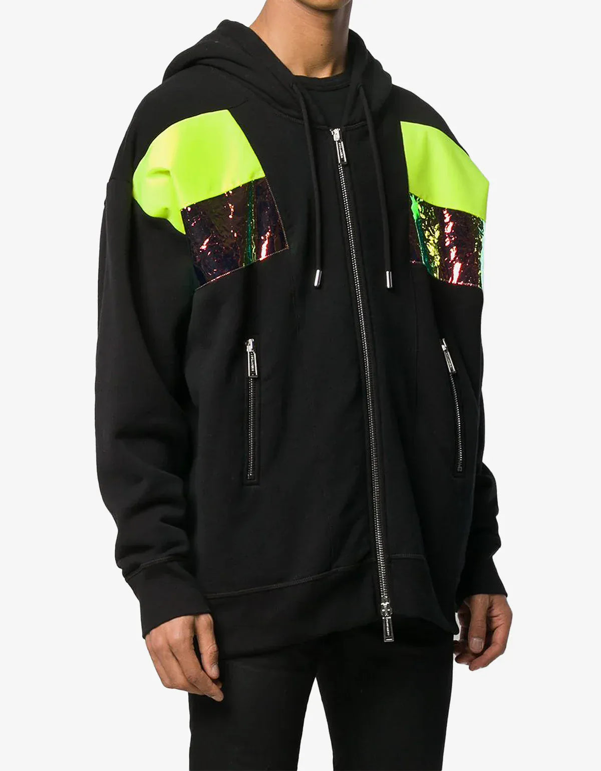 Dsquared2 Black Neon Panelled Hoodie