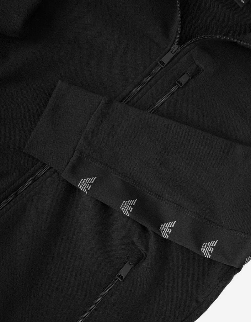 Emprio Armani Black Logo Tape Hoodie