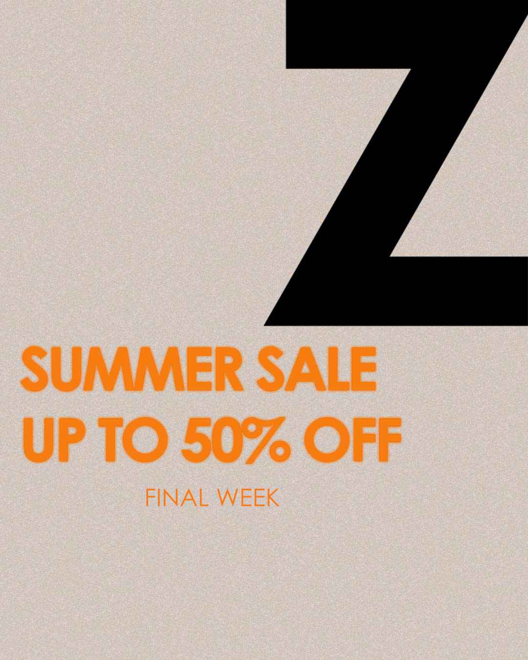 Summer sale with Up to 50% Off designer clothing. Final Week