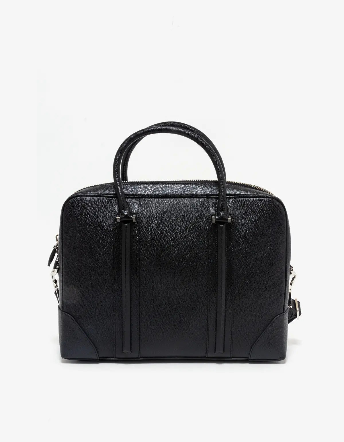 Givenchy Black Leather Briefcase with Shoulder Strap