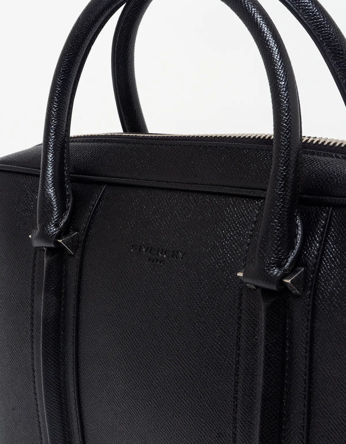 Givenchy Black Leather Briefcase with Shoulder Strap