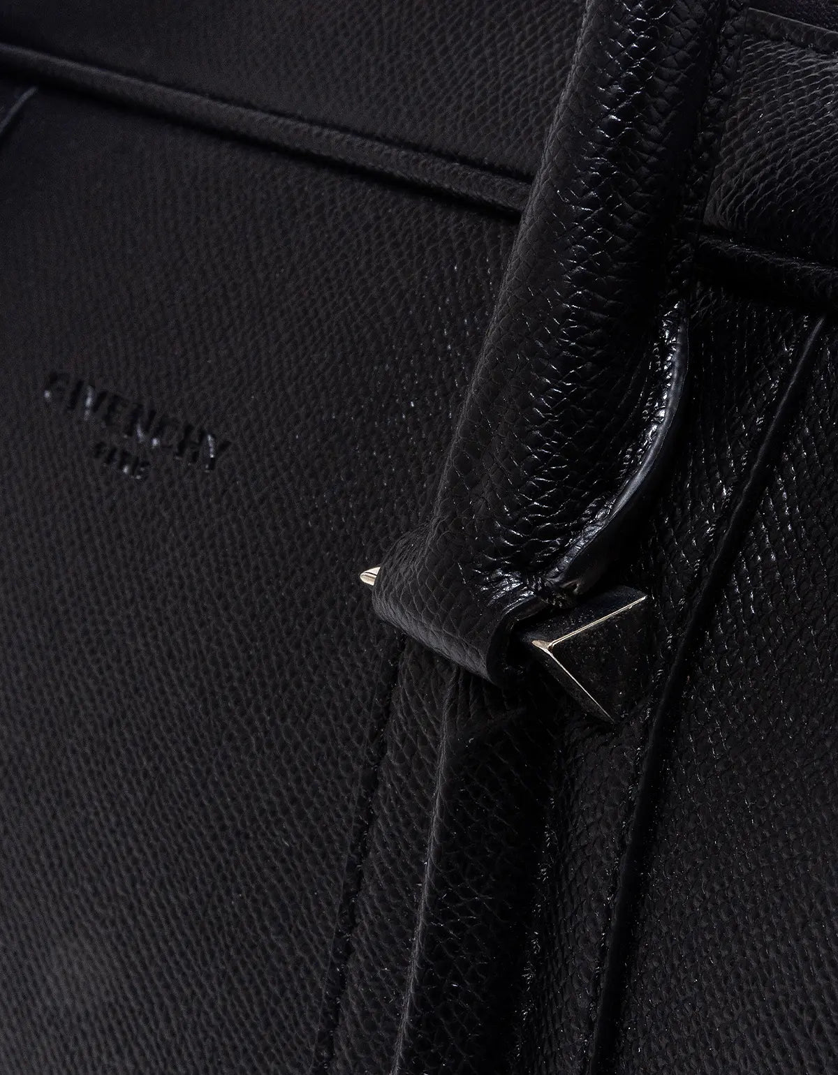 Givenchy Black Leather Briefcase with Shoulder Strap