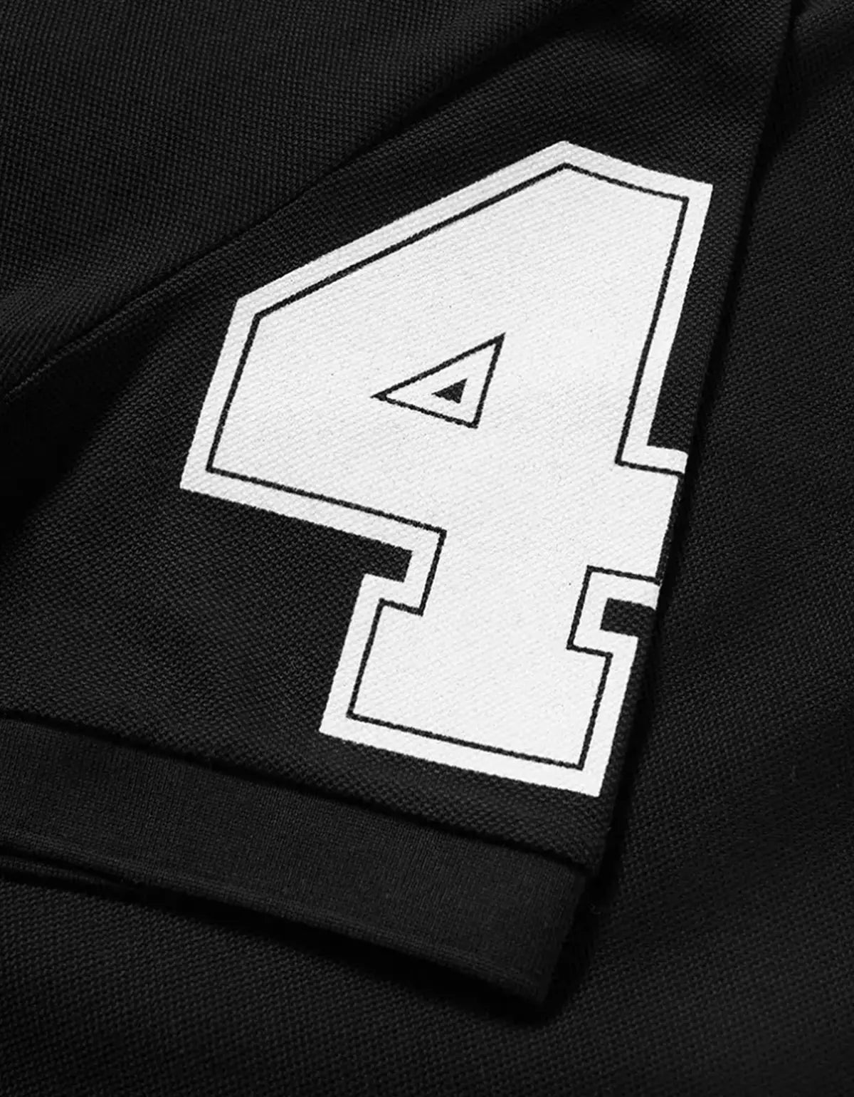 Givenchy Black '74' Cuban Fit Polo T-Shirt with Stars