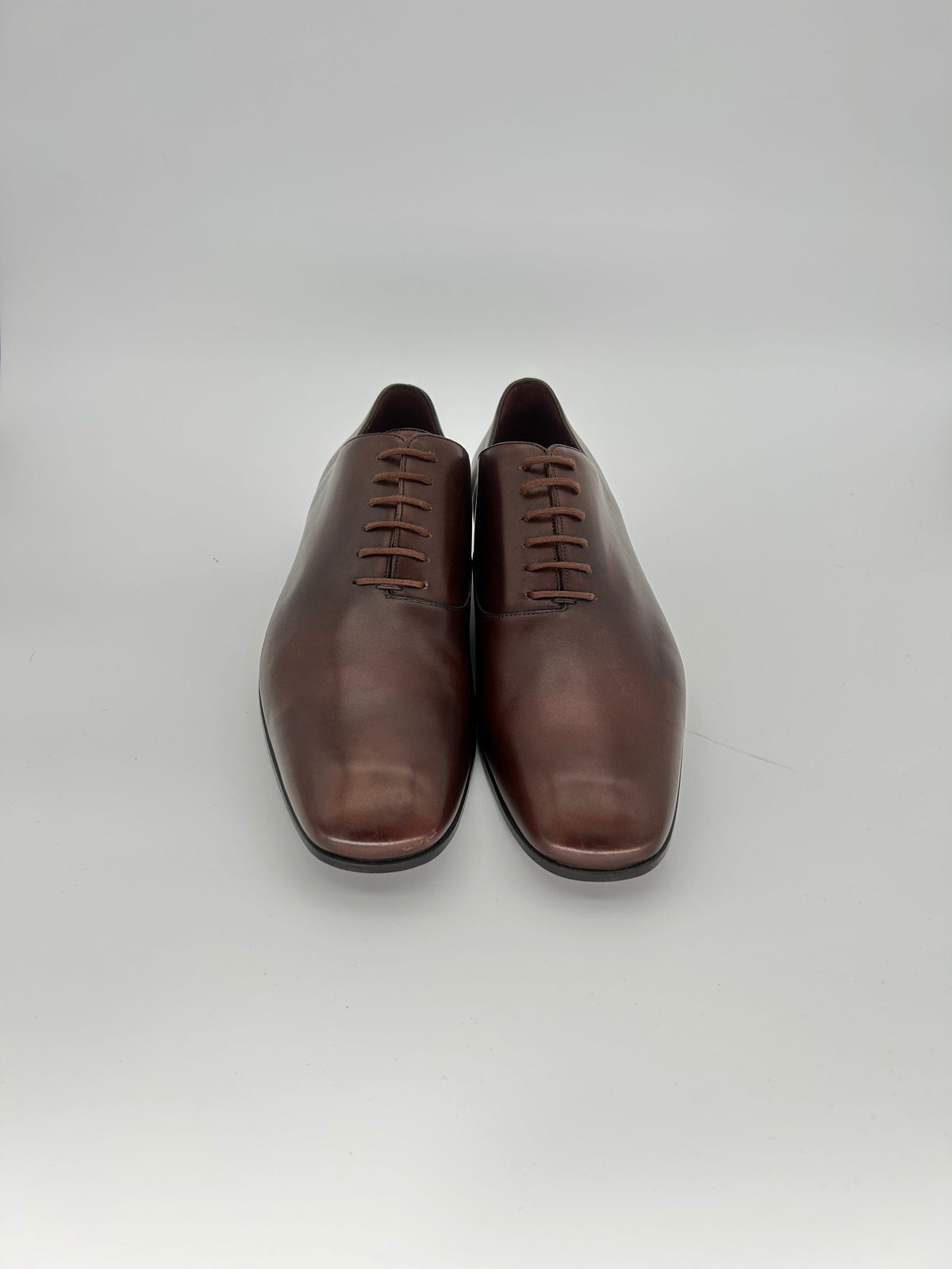Gucci Brown '2 Piece' Leather Oxford Shoe — Late 2000s Archive, Made in Italy