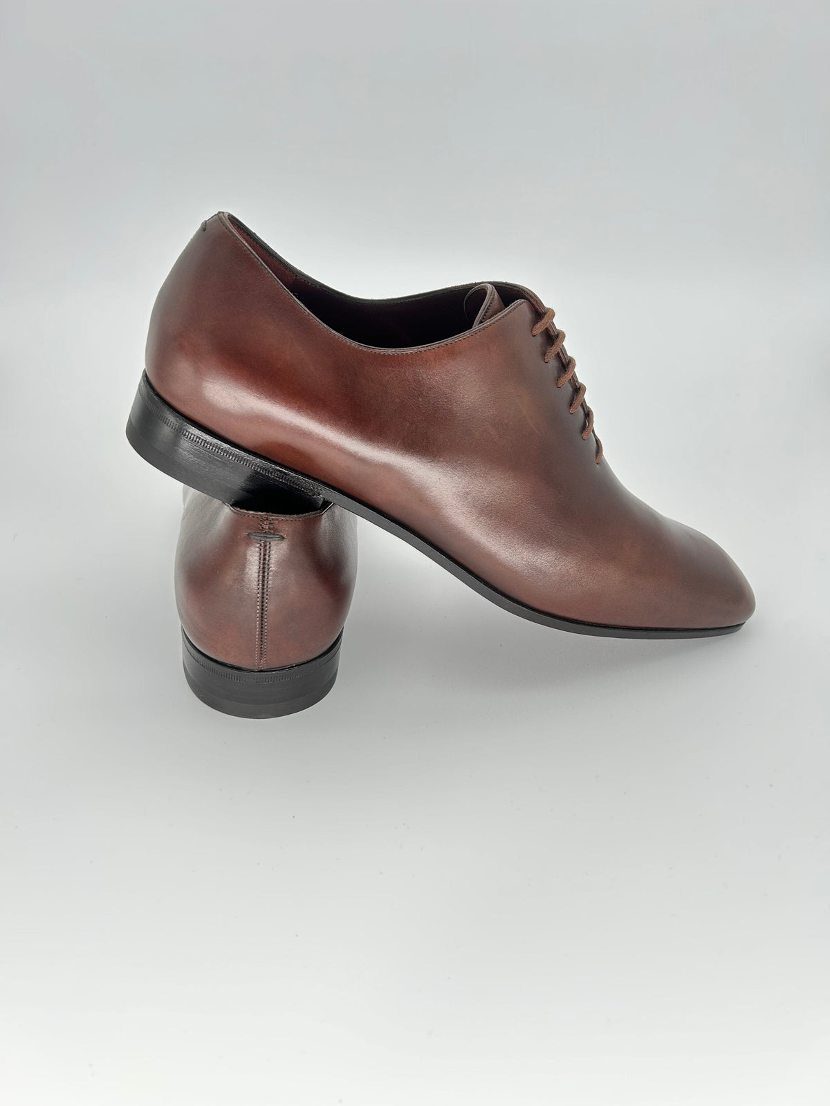 Gucci Brown '2 Piece' Leather Oxford Shoe — Late 2000s Archive, Made in Italy
