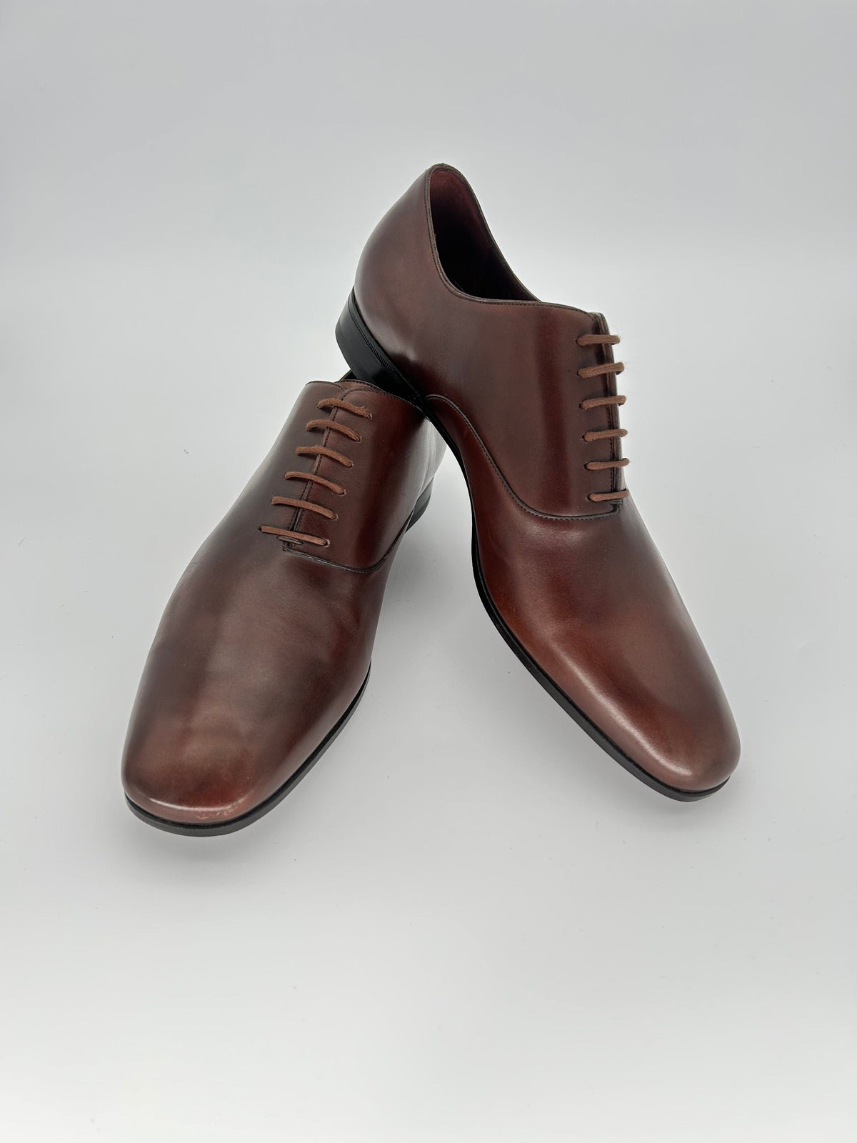 Gucci Brown '2 Piece' Leather Oxford Shoe — Late 2000s Archive, Made in Italy