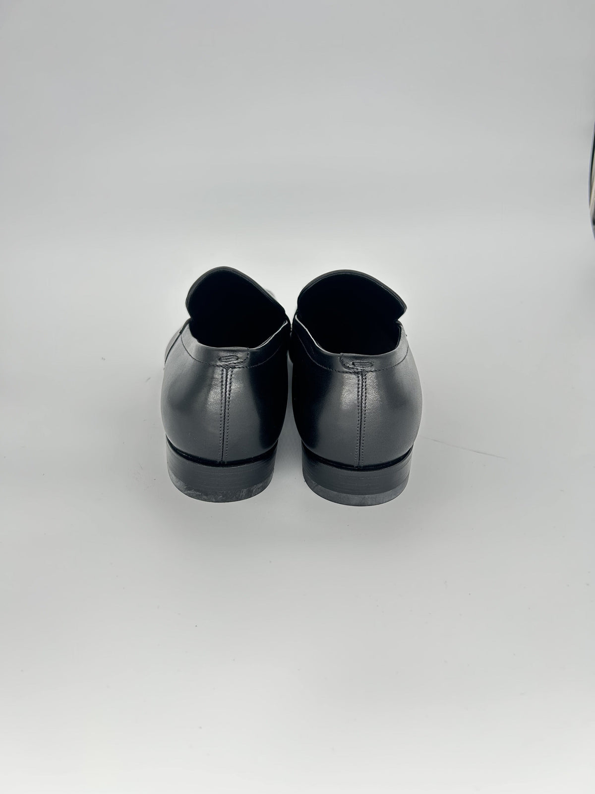 Gucci Black Leather Moccasin with Python Trim — Late 2000s Archive, Made in Italy