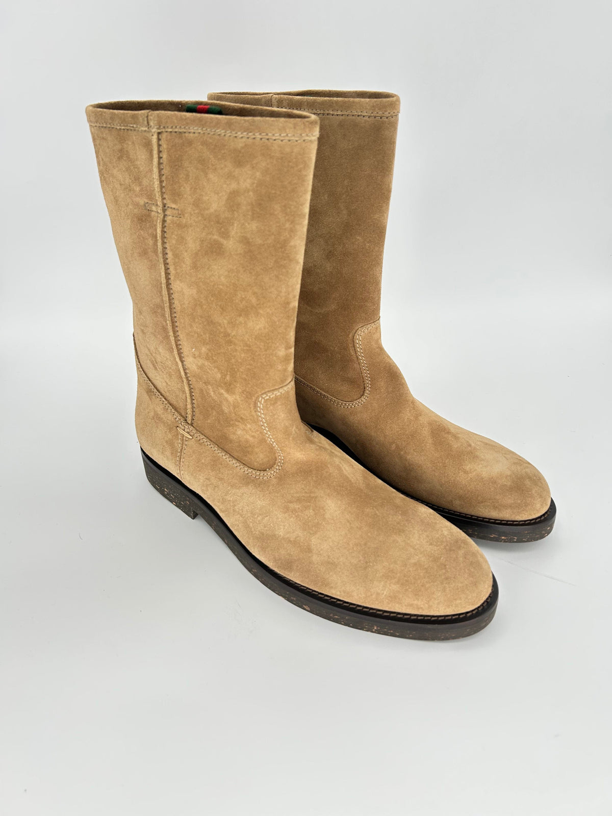Gucci Sand Suede Riding Boot — AW05 Archive, Made in Italy