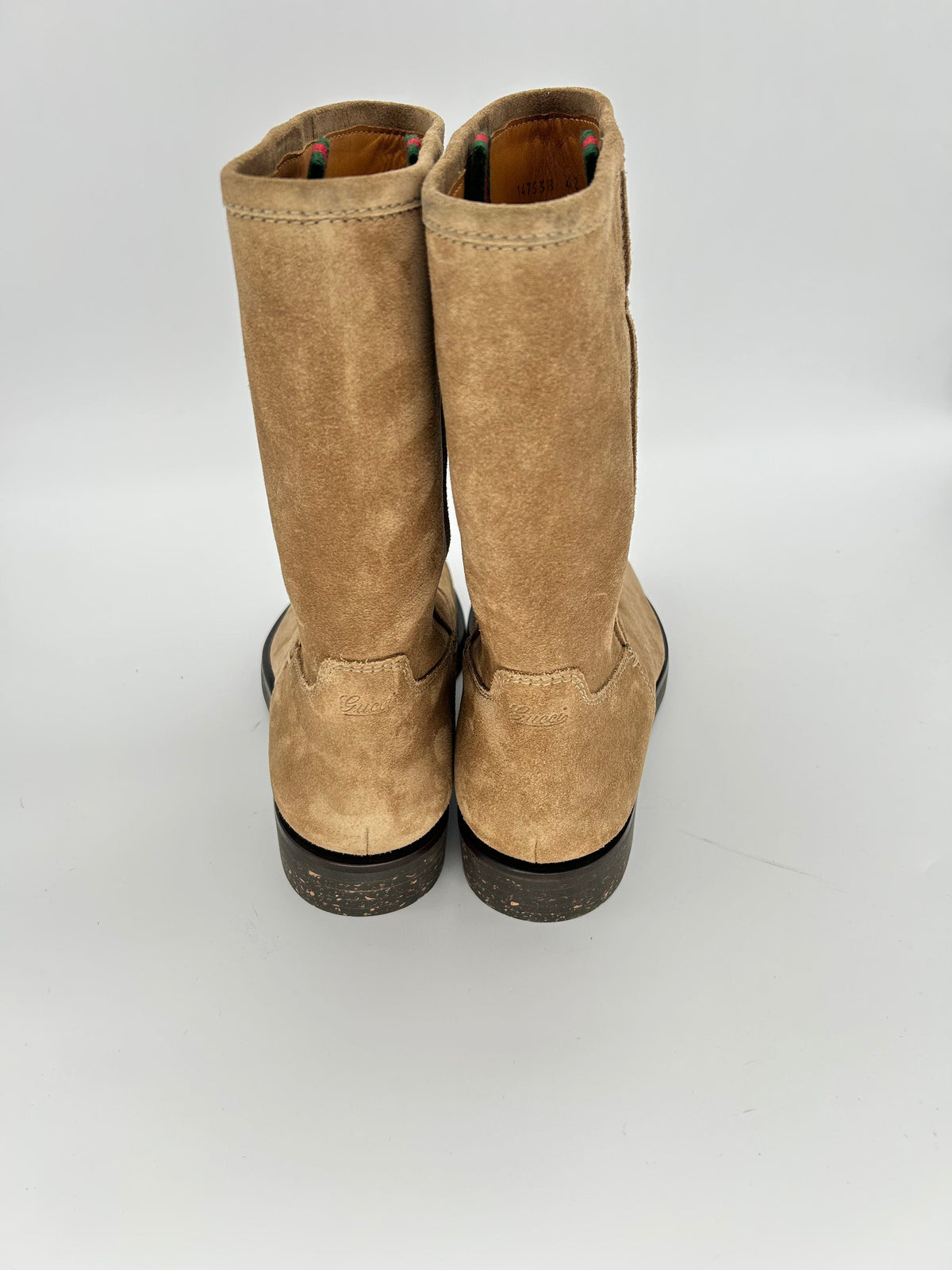 Gucci Sand Suede Riding Boot — AW05 Archive, Made in Italy