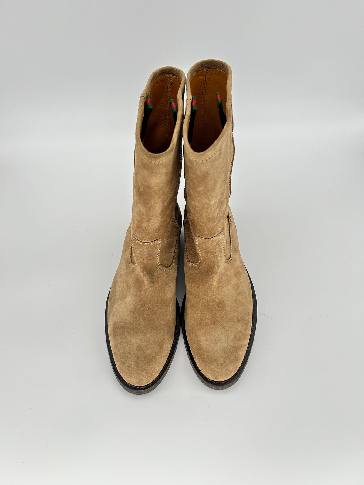 Gucci Sand Suede Riding Boot — AW05 Archive, Made in Italy