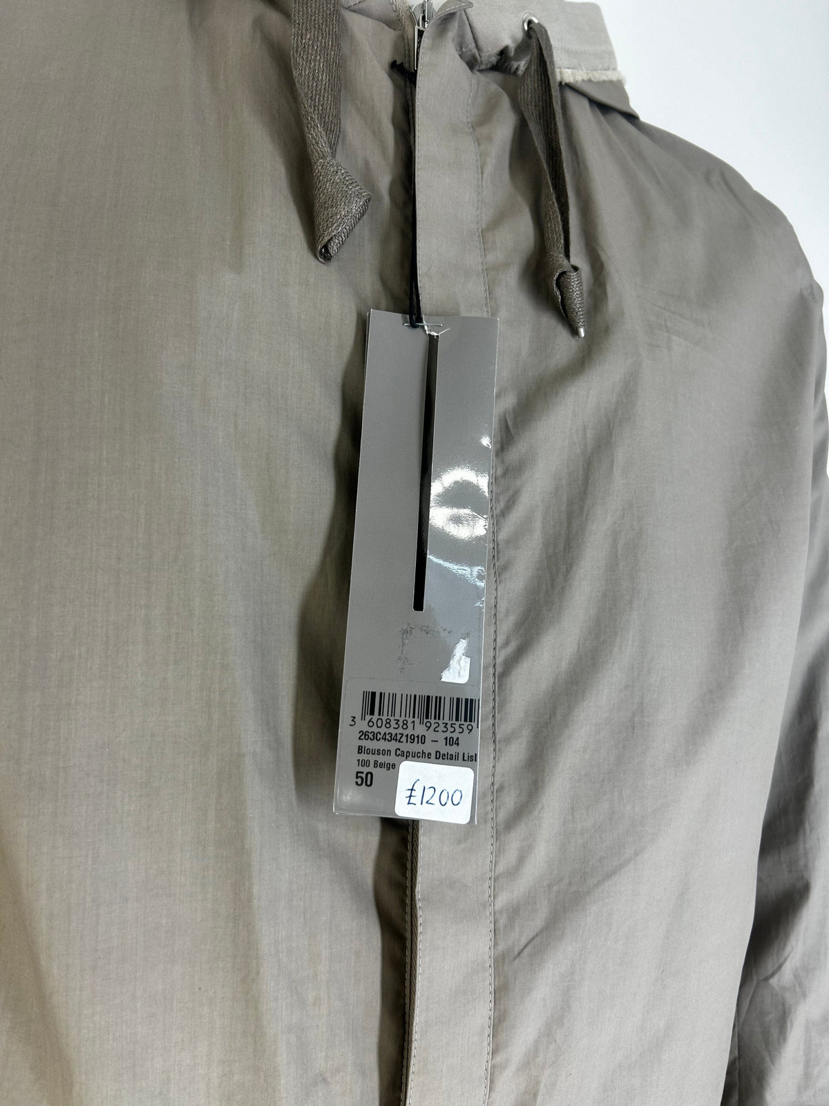 Dior Homme Beige Windbreaker Bomber Style Jacket