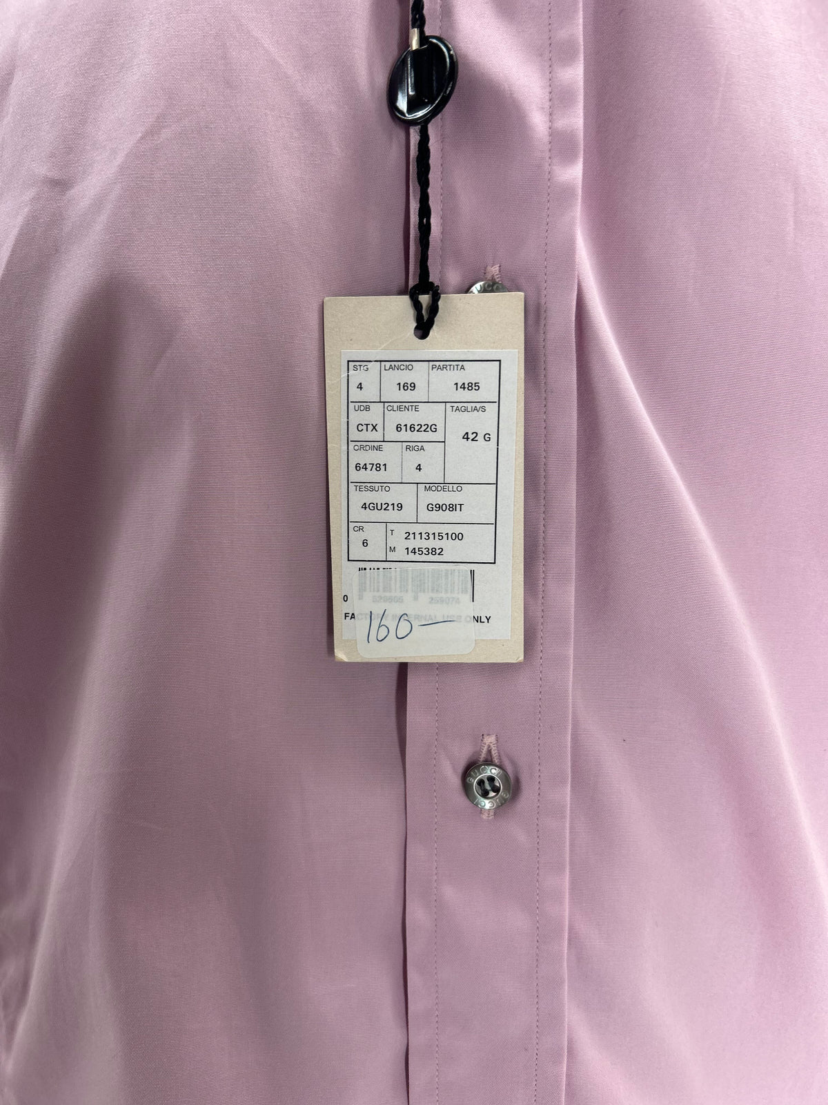Gucci Pink Slim Fit Darted Shirt With Double Button Collar & Cuffs
