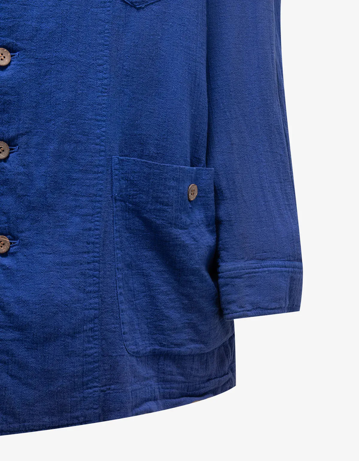 Issey Miyake Azure Blue Linen Work Overshirt ME57 - FD034