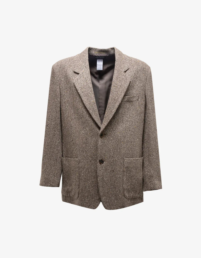 Issey Miyake Beige Marl Wool Blazer ME 49-FD048