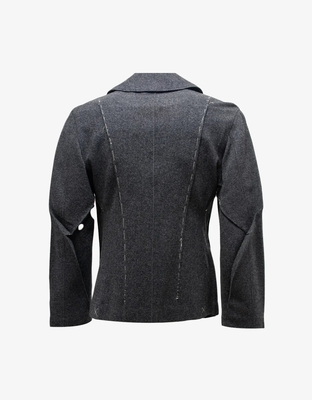 Issey Miyake Grey Deconstructed Stitched Peacoat ME99-FC059