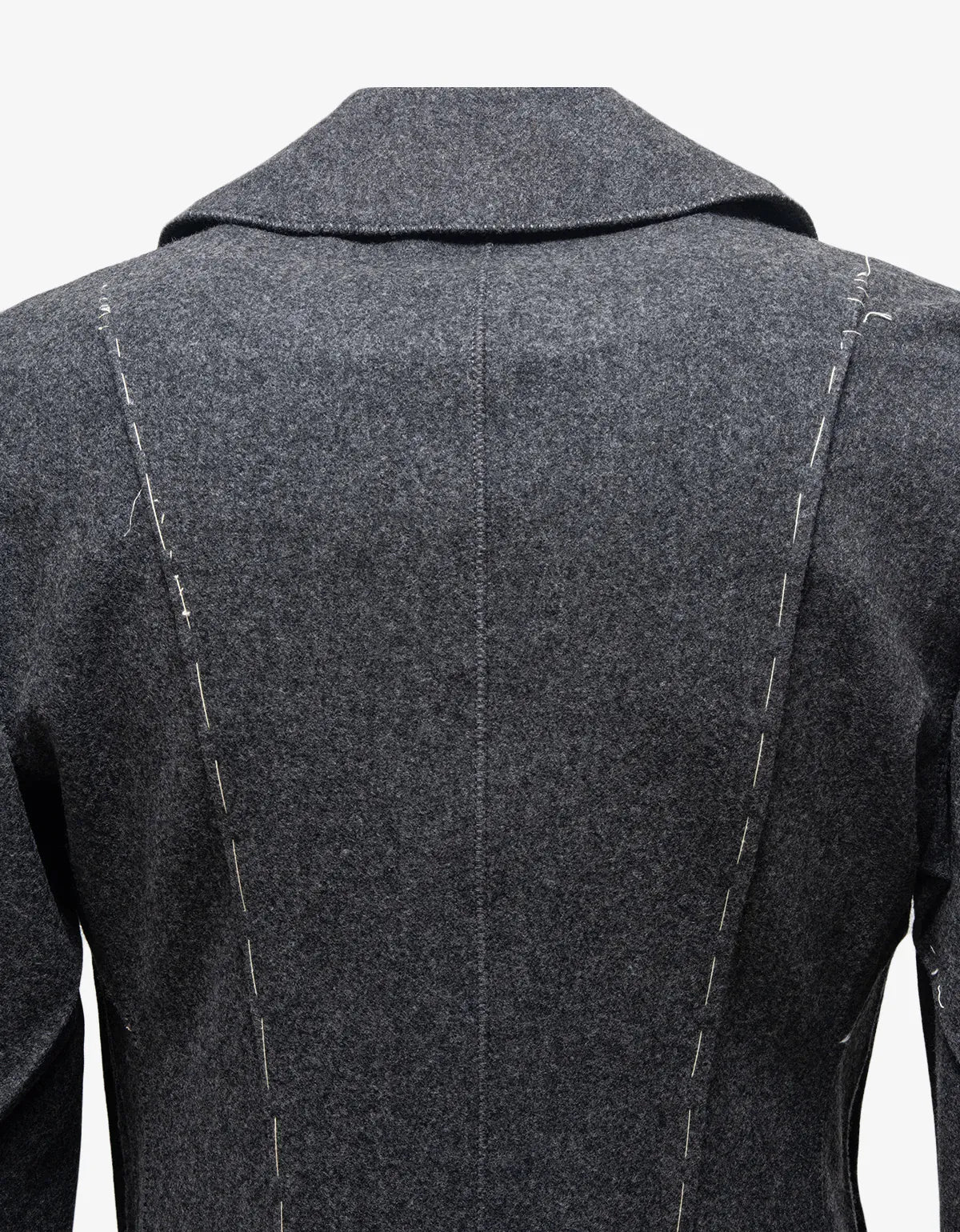 Issey Miyake Grey Deconstructed Stitched Peacoat ME99-FC059