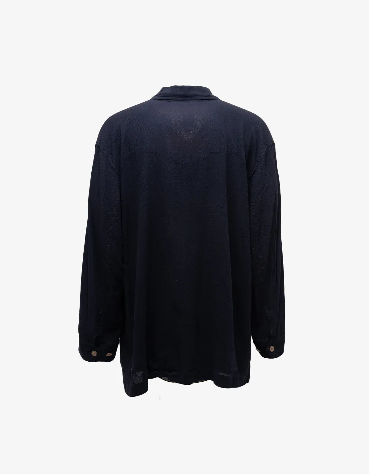 Issey Miyake Navy Blue Linen Work Overshirt ME57 - FD034