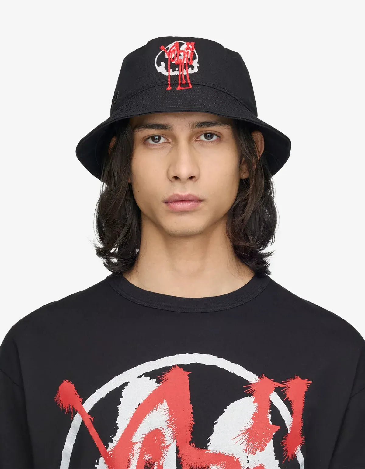 Y-3 Black Chito Graphic Bucket Hat KS8155