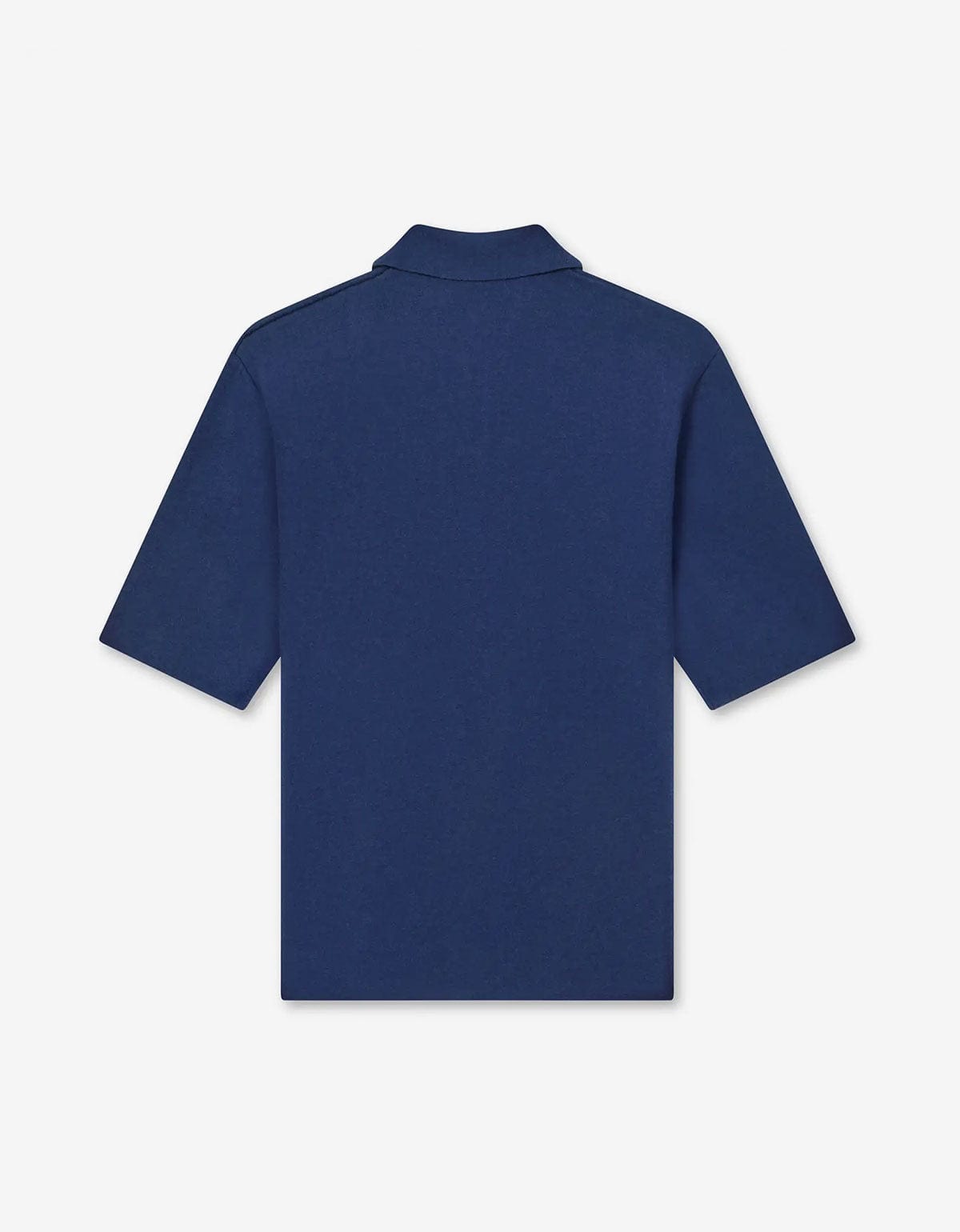 Kenzo Archive Bouquet Blue Embroidered Knit Polo Shirt – mens