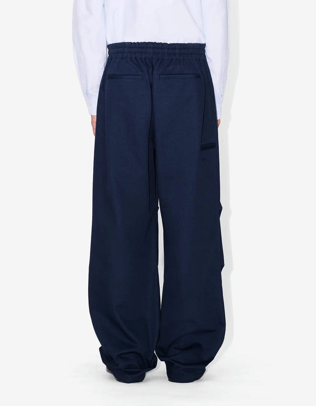 Kenzo Blue Elasticated Herringbone Trousers FG55PA5089OD 76