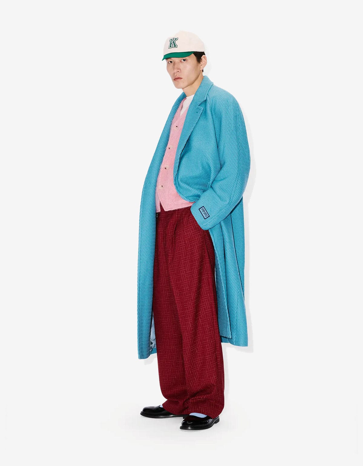 Kenzo Blue Wool Wrap Coat FF65MA0529PM 67