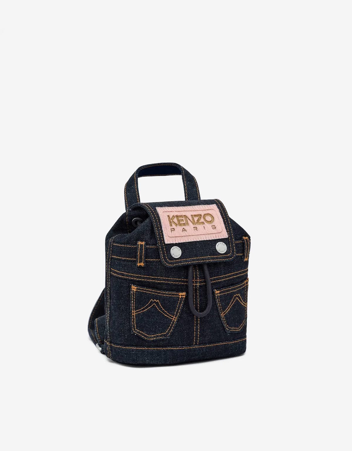 Kenzo Five Pockets Blue Denim Mini Backpack FG58SA403F23 76