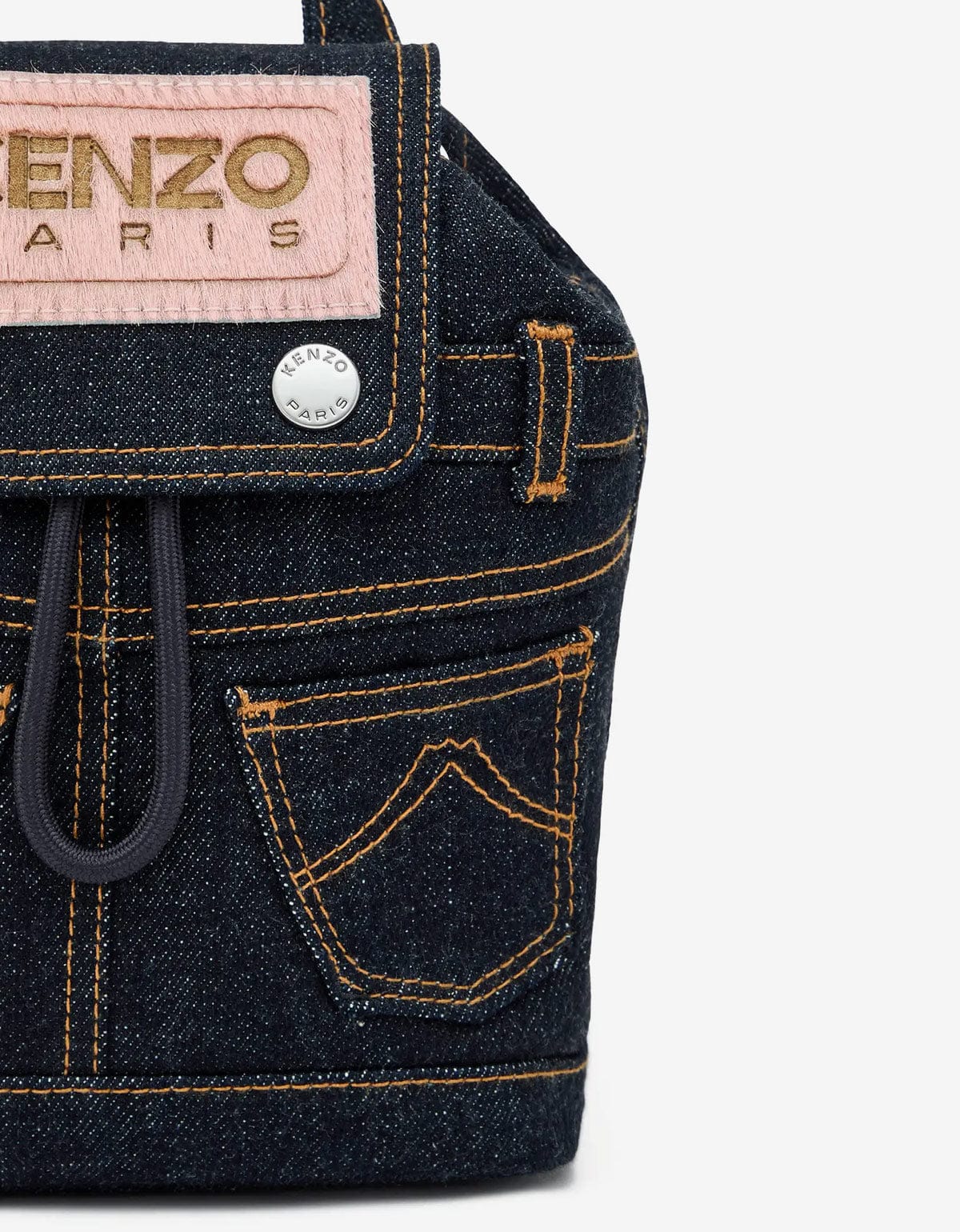 Kenzo Five Pockets Blue Denim Mini Backpack FG58SA403F23 76
