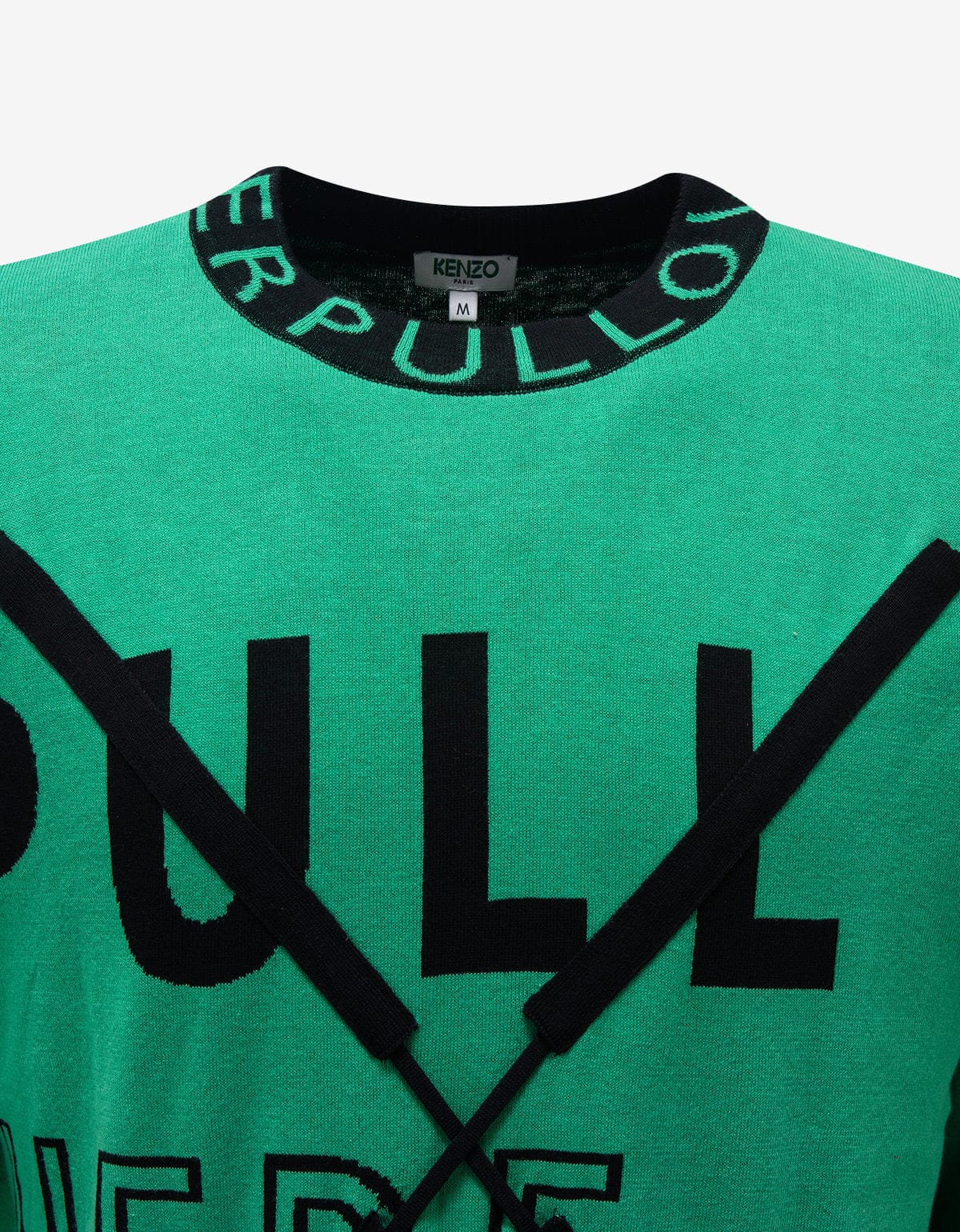 Kenzo Green 'Pull' Drawstring Sweater