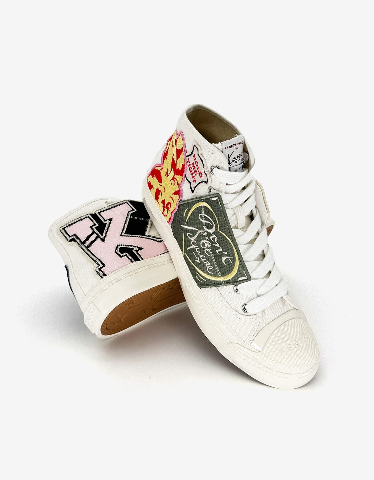 Kenzo Hoshi White High Top Trainers FG55SN027F67 MU