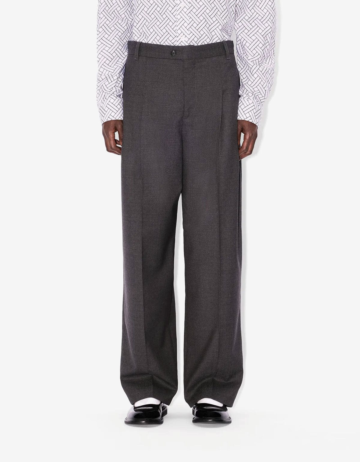 Kenzo Weave Taupe Wool Jacquard Kimono Jacket & Trousers – mens