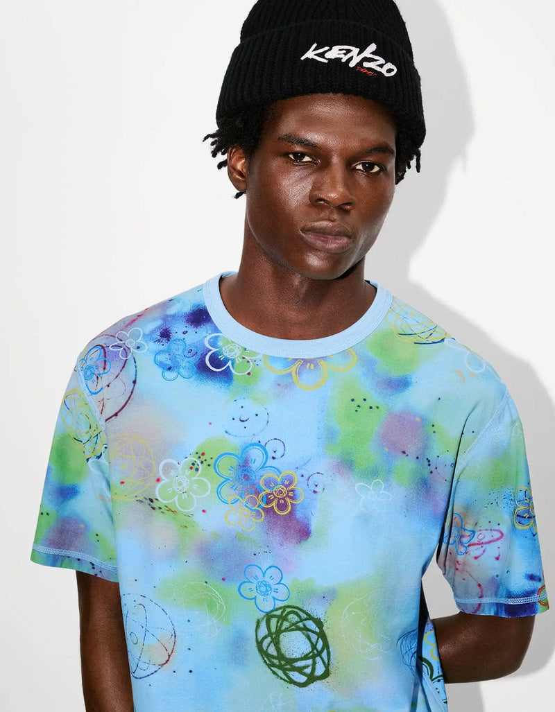 Kenzo x Futura 2000 Blue Reversible T-Shirt FF65TS2584SG 63