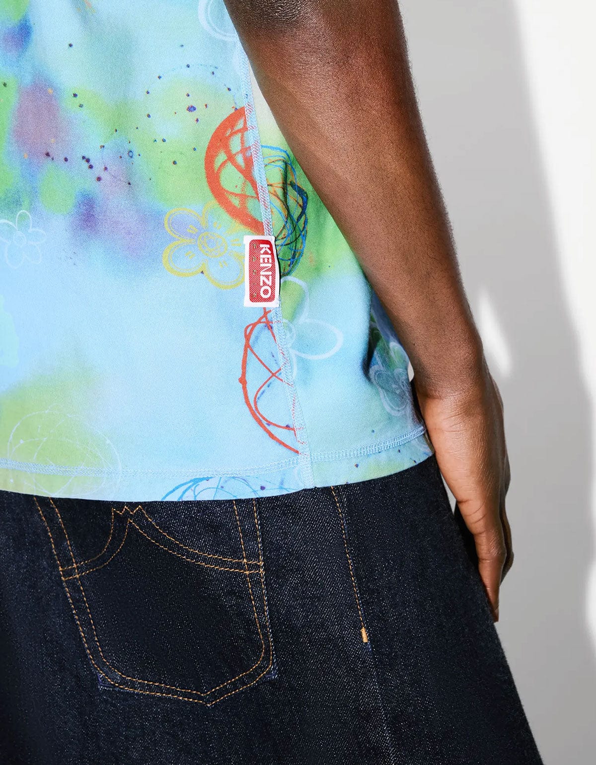 Kenzo x Futura 2000 Blue Reversible T-Shirt FF65TS2584SG 63