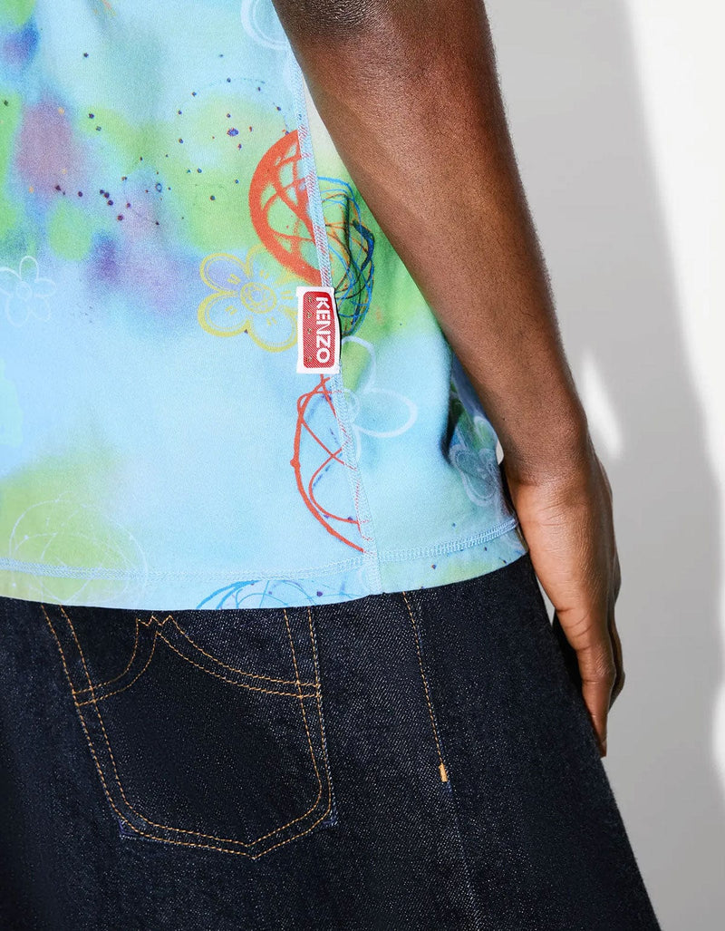 Kenzo x Futura 2000 Blue Reversible T-Shirt FF65TS2584SG 63