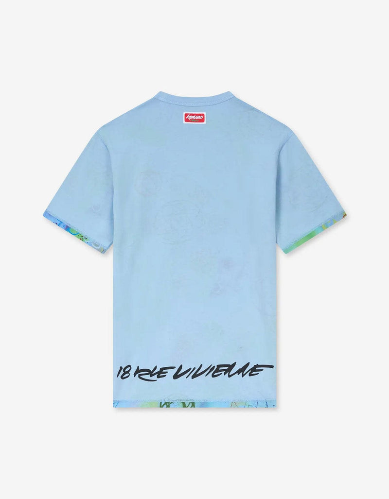 Kenzo x Futura 2000 Blue Reversible T-Shirt FF65TS2584SG 63