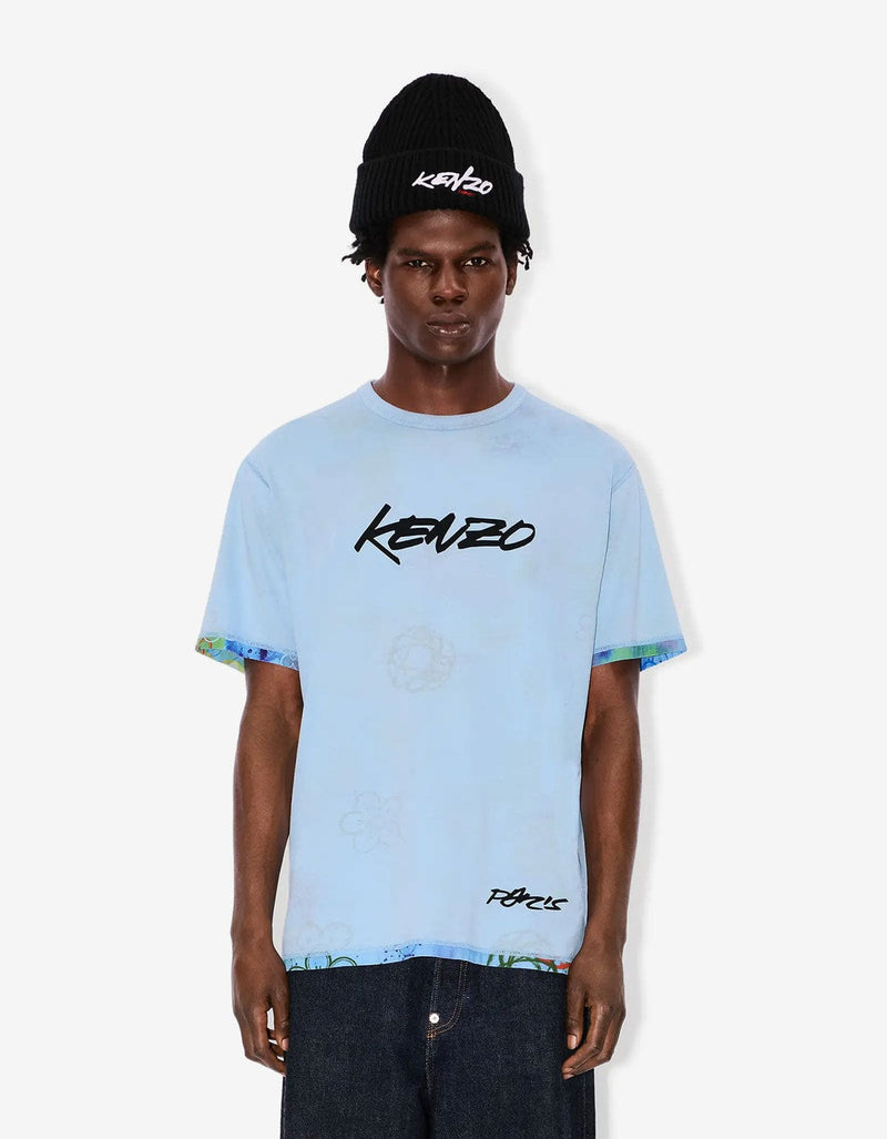 Kenzo x Futura 2000 Blue Reversible T-Shirt FF65TS2584SG 63