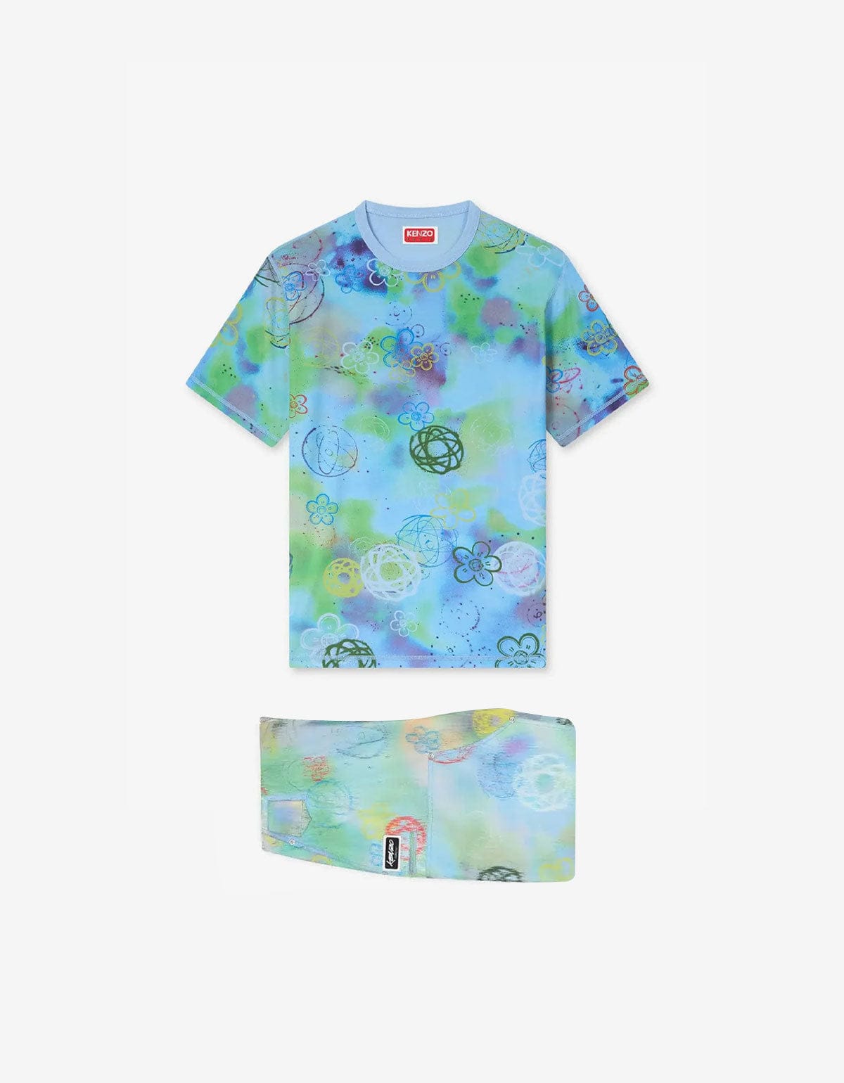 Kenzo x Futura 2000 Blue Reversible T-Shirt & Double Knee Pants Bundle