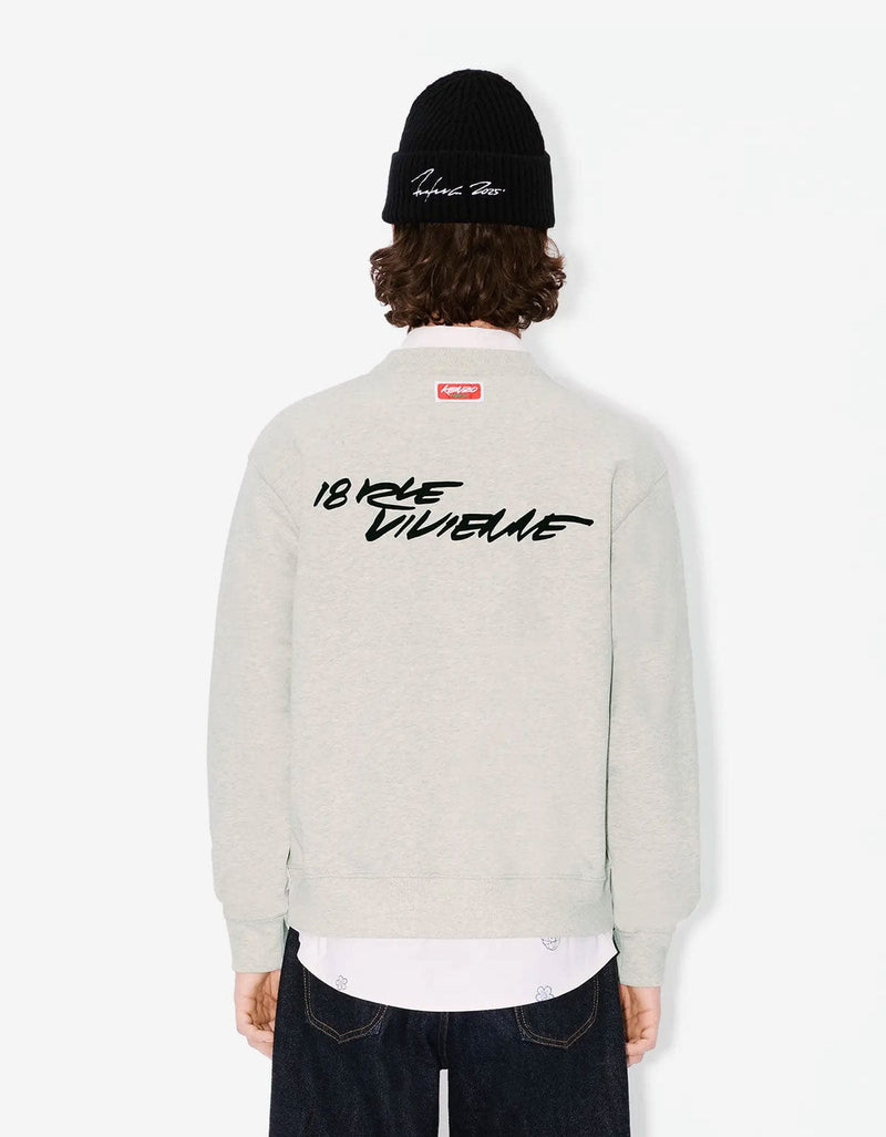 Kenzo x Futura 2000 Grey Boke Flower Logo Sweatshirt FF65SW2524MC 93