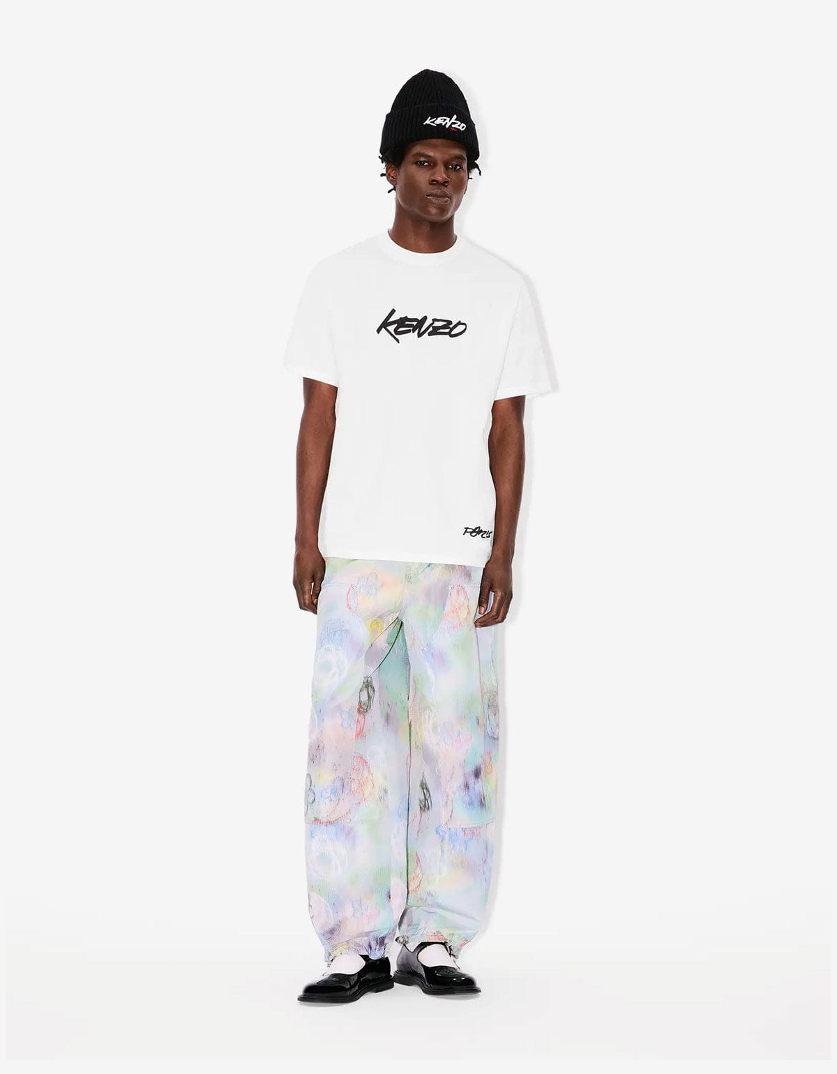 Kenzo x Futura 2000 White Kenzo Paris  Logo T-Shirt FF65TS2524SG 02